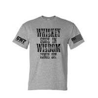 Whiskey Goes In Wisdom Comes Out Shirt