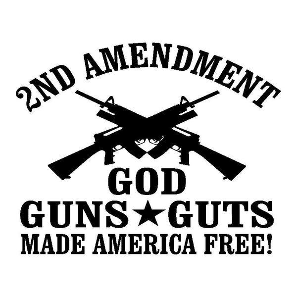 God Guns Guts 2A Decal