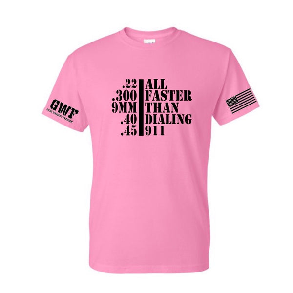 Faster Than 911 2A Shirt  (Pink)