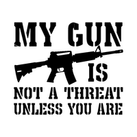 My Gun Is Not A Threat Decal