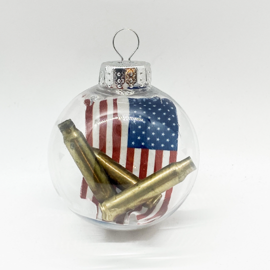 American Flag 2A Christmas Ornament