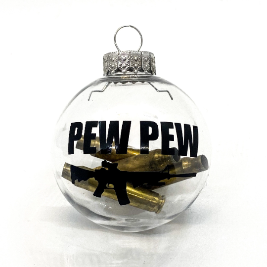 Pew Pew Chirstmas ornament