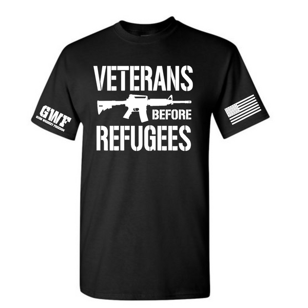 Veterans Before Refugees 2A Shirt (Black)